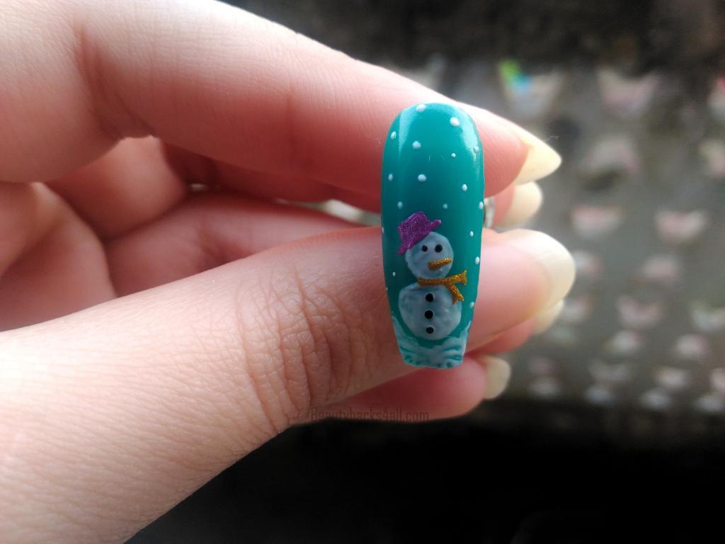 snowman nail designs