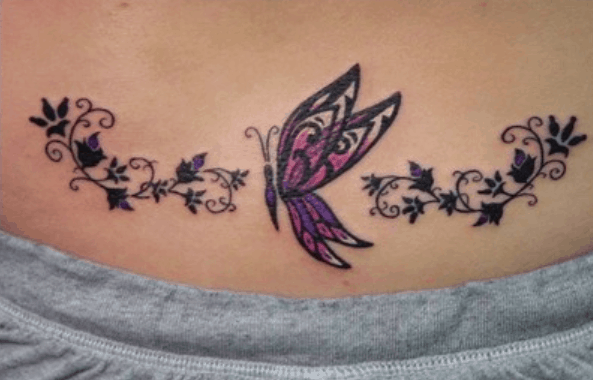 flying butterfly tattoo