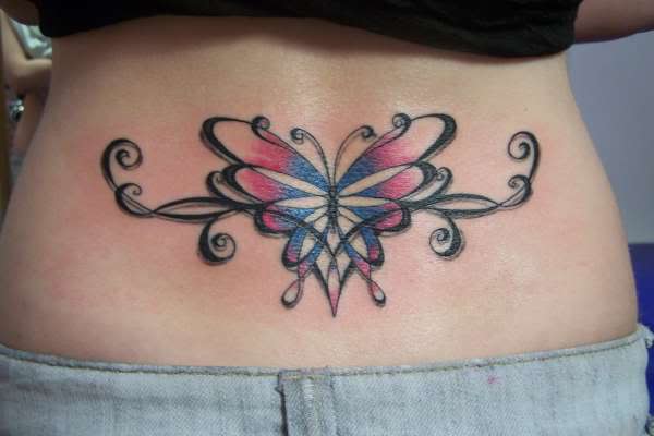 artistic butterfly tattoo