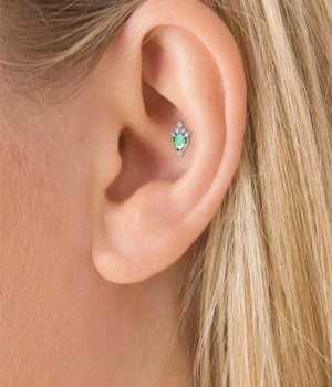 attractive females conch ear piercing