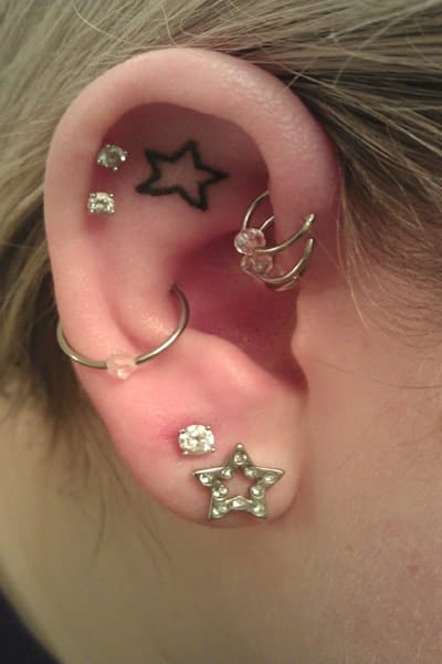 female ear piercing