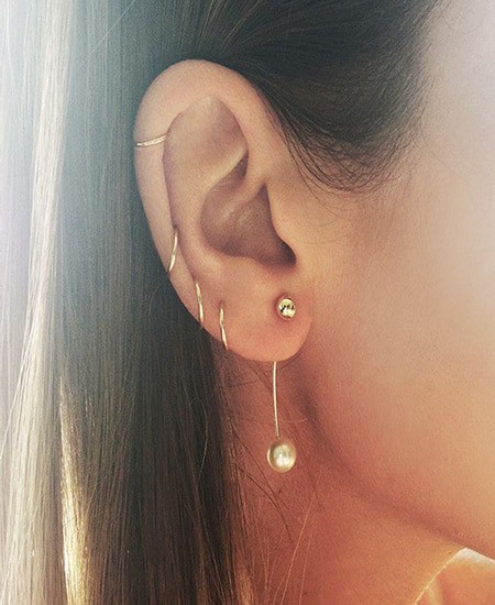 beautiful ear piercing jewelry for females