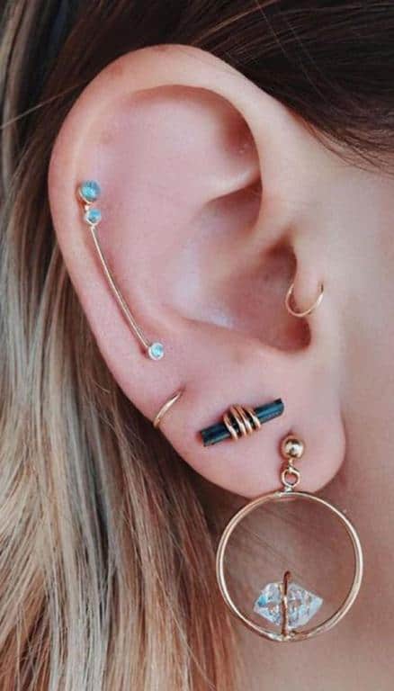 cute ear piercing for females