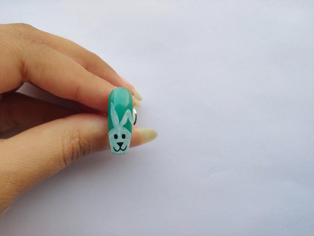 Rabbit Easter Nail Art