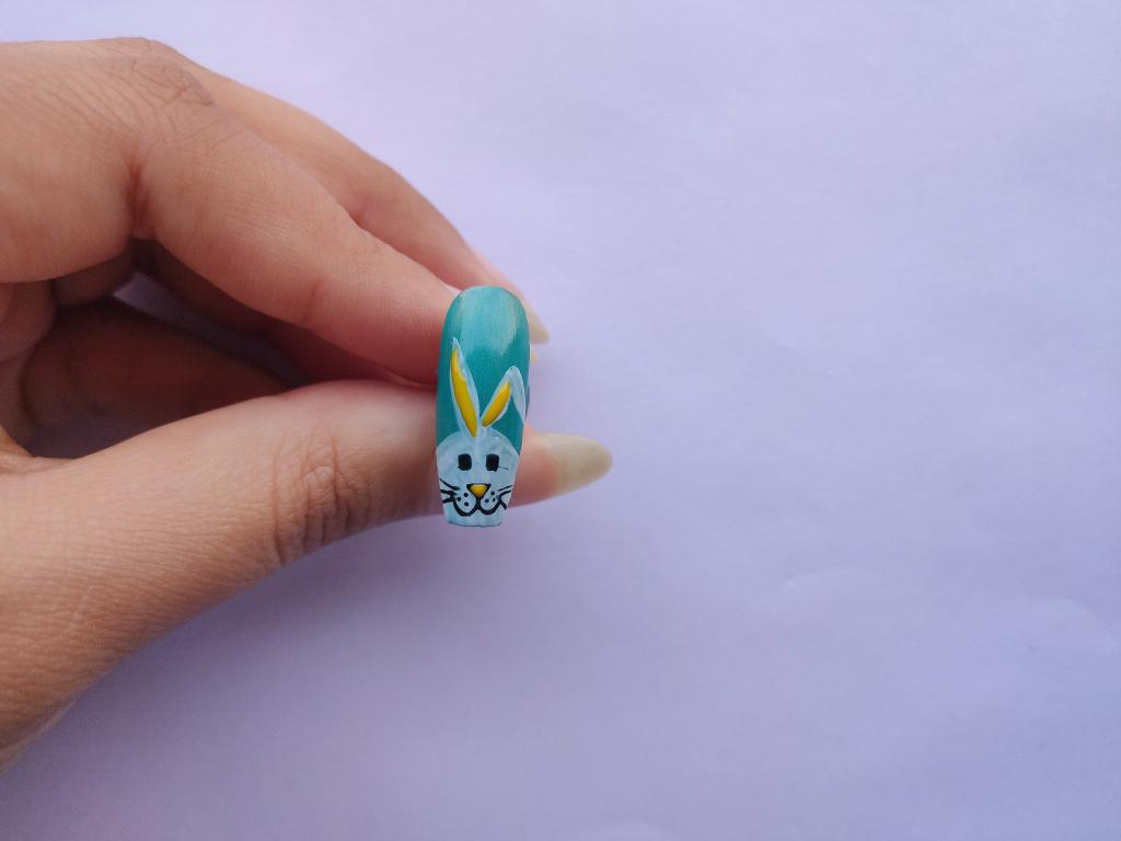 Rabbit Easter Nail Art