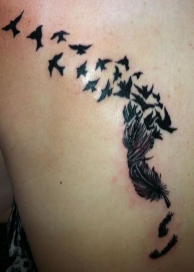feather sticker tattoo
