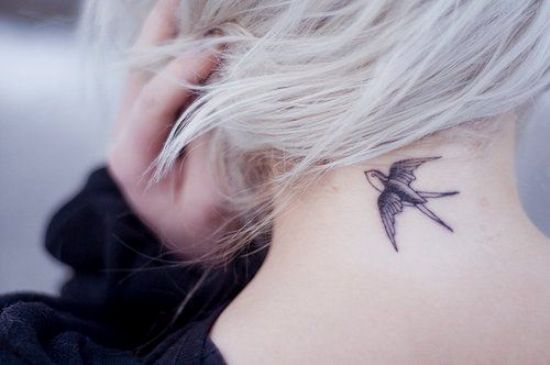 Bird sticker tattoo