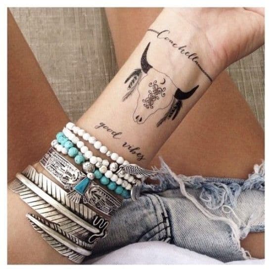 cluster wrist tattoo