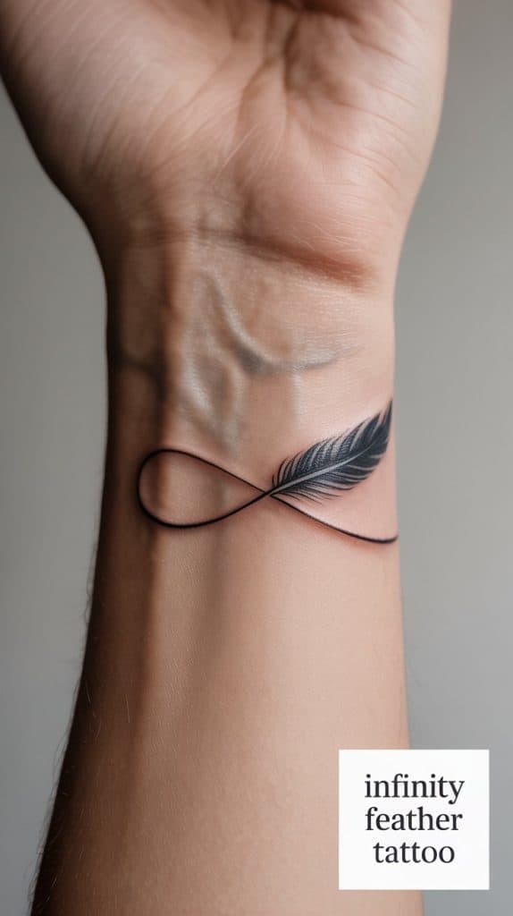 infinity-feather-tattoo