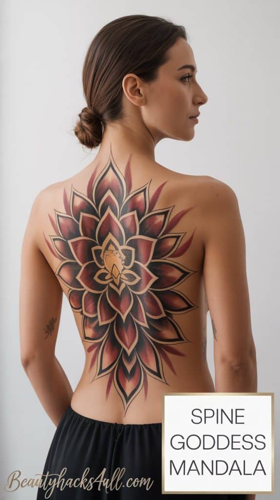 spine-goddess-madala-tattoo