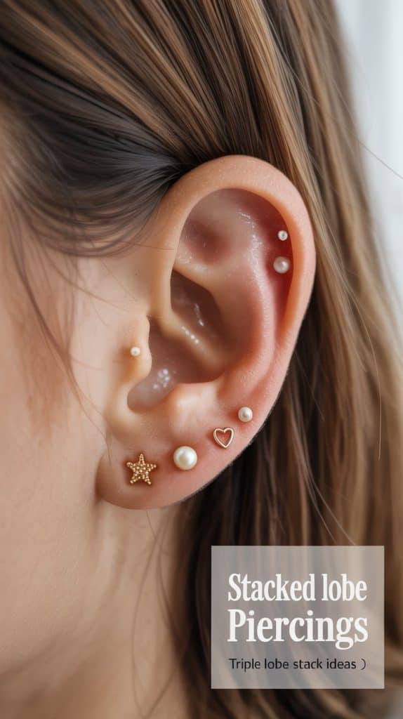stacked-lobe-piercings
